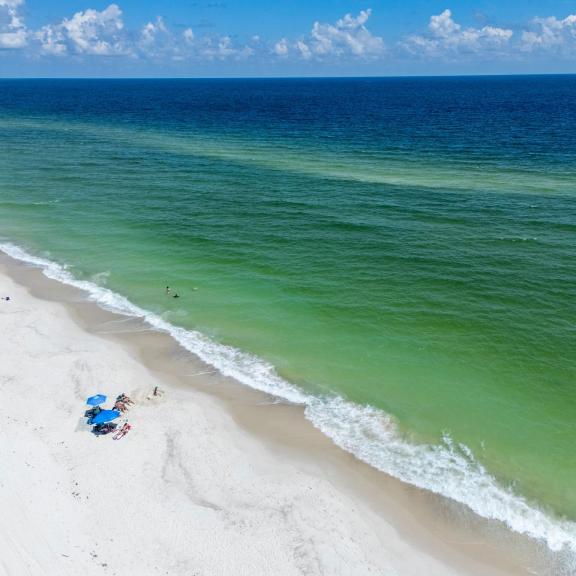 Turquoise waters of the beaches in Orange Beach, Alabama